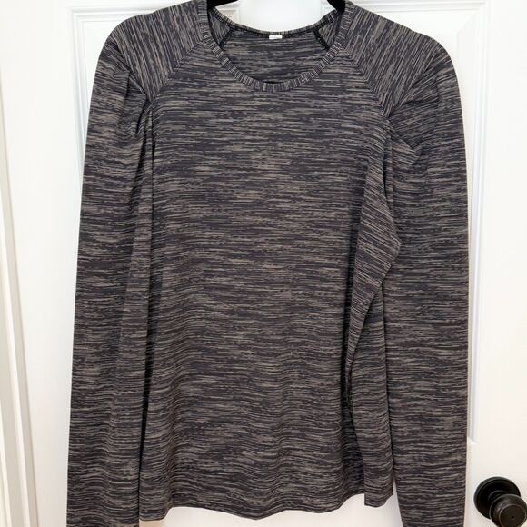 Women Lab City Pullover Hip Length in Wee Are From Space Dye Black Cashew Stripe - Picture 1 of 6